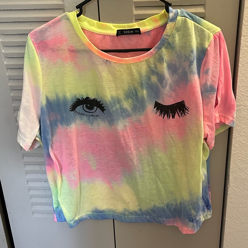 Tie dye crop tee